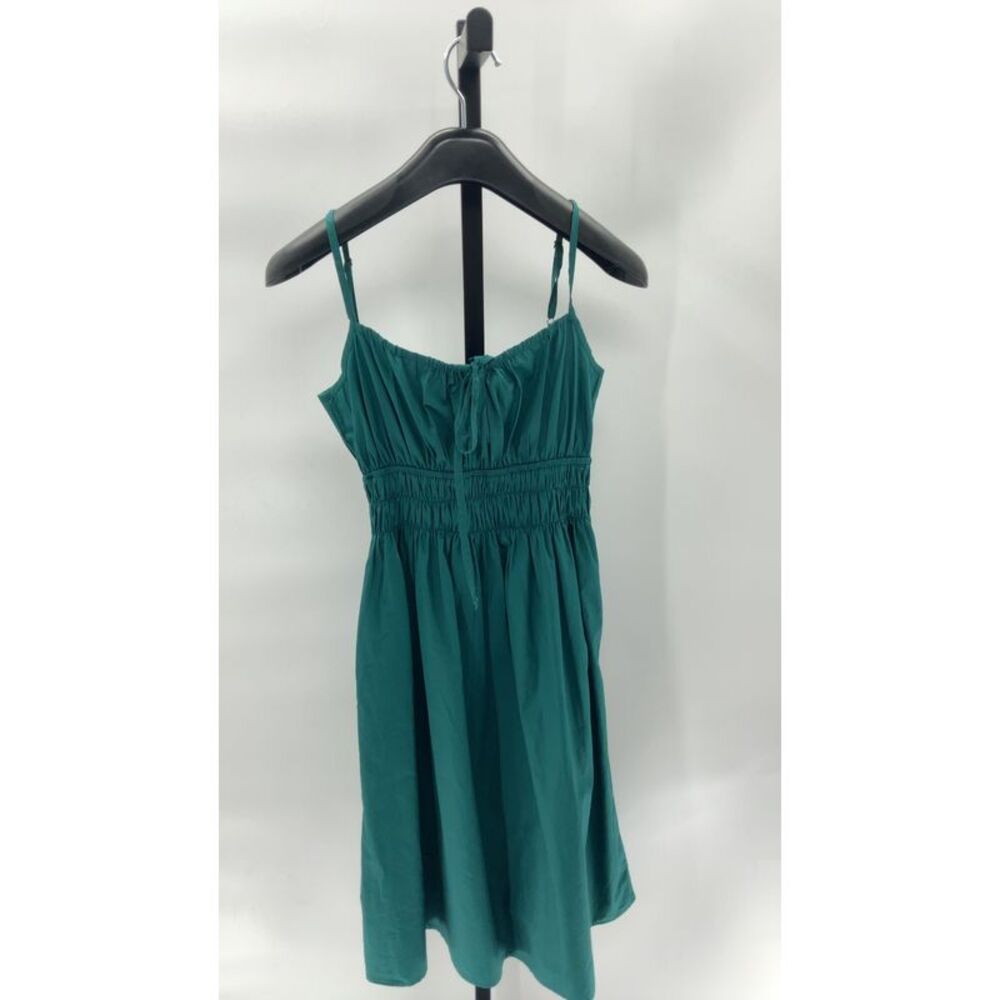 Quince Teal Green Smocked Sundress
